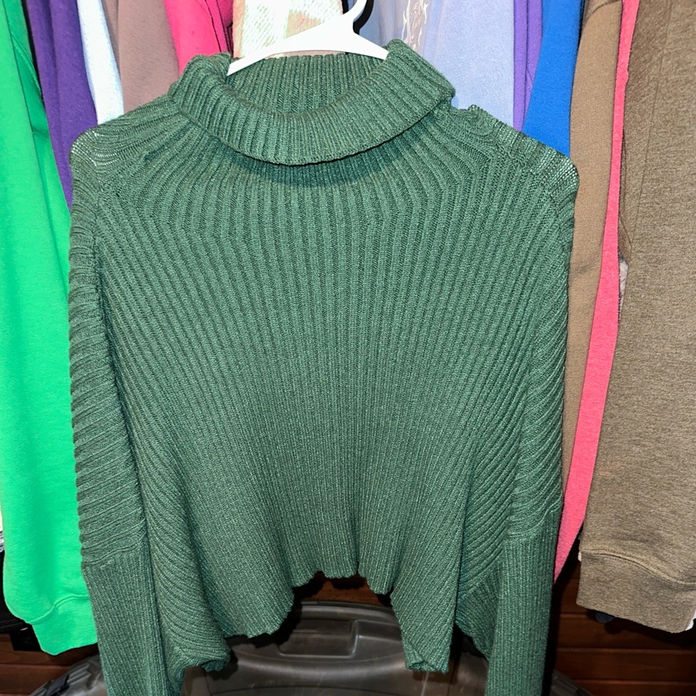 Green Turtleneck Sweater